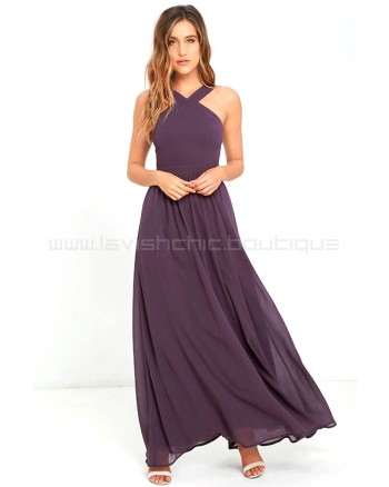 Air Of Romance Dusty Purple Maxi Dress